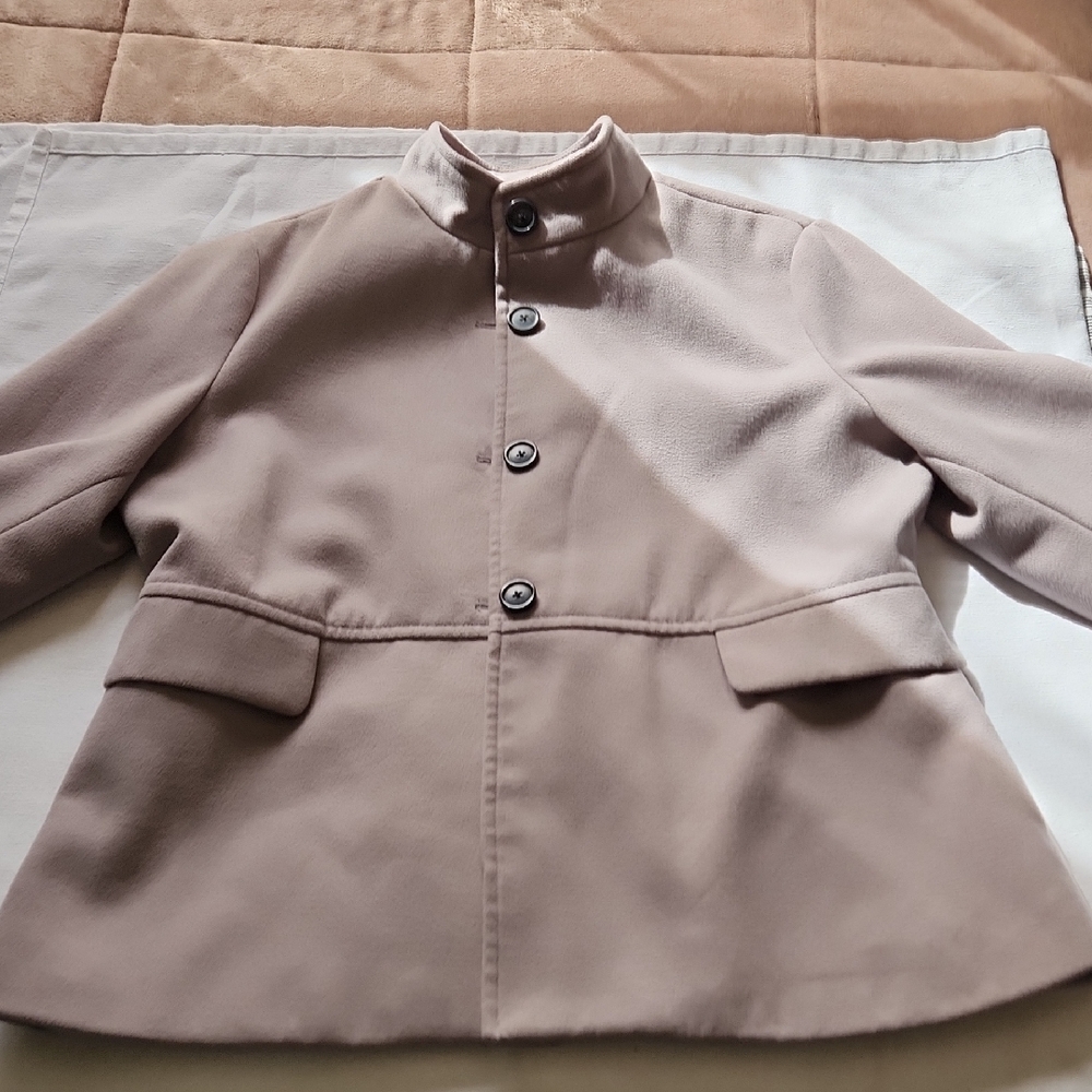 Old Navy Taupe Button-Up Jacket